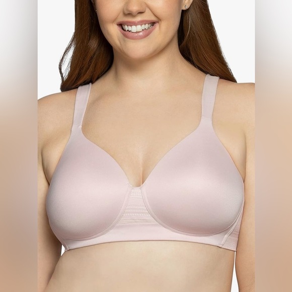 Vanity Fair Women's Beyond Comfort Full Figure Wirefree Bra Light Pink Size 40C - Picture 1 of 10